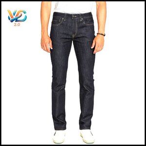 Men's Straight Leg Jeans, Slim Fit with Stretch, Casual Designer Denim